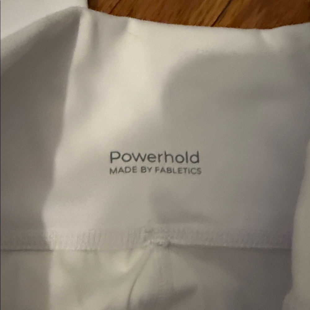Fabletics White Leggings with Side Cross Details - Picture 10 of 11